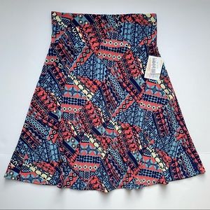 Lularoe Azure A-Line Multicolored Skirt Soft Stretchy size XL